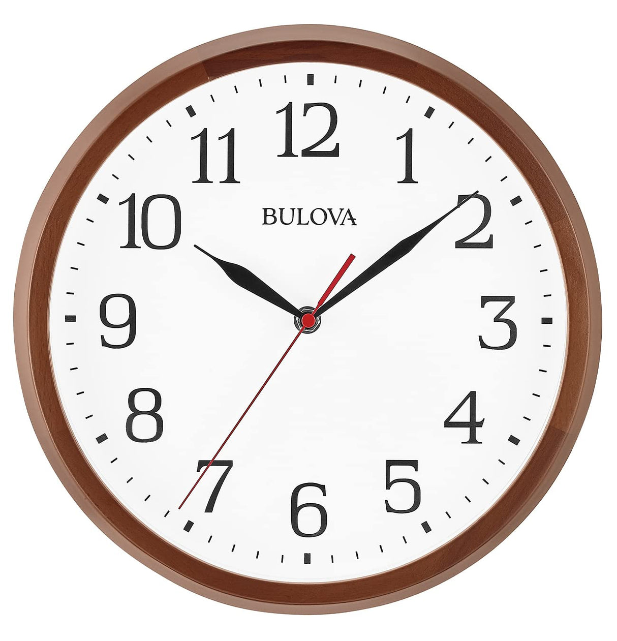 Bulova Clocks Model C4899 Clarity, Warm Walnut Bulova