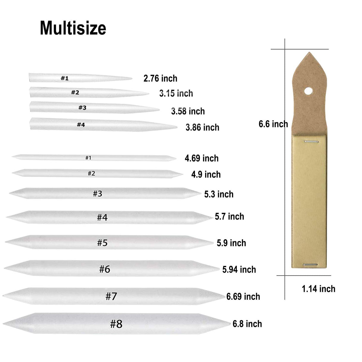 KOOTIKO 33 Pcs Blending Stumps and Tortillions Paper Art Blenders Drawing with Sandpaper Pencil Sharpener Extension Kneaded Eraser Rubbing Sponge for Student Artist Charcoal Sketch Drawing Tool KOOTIKO