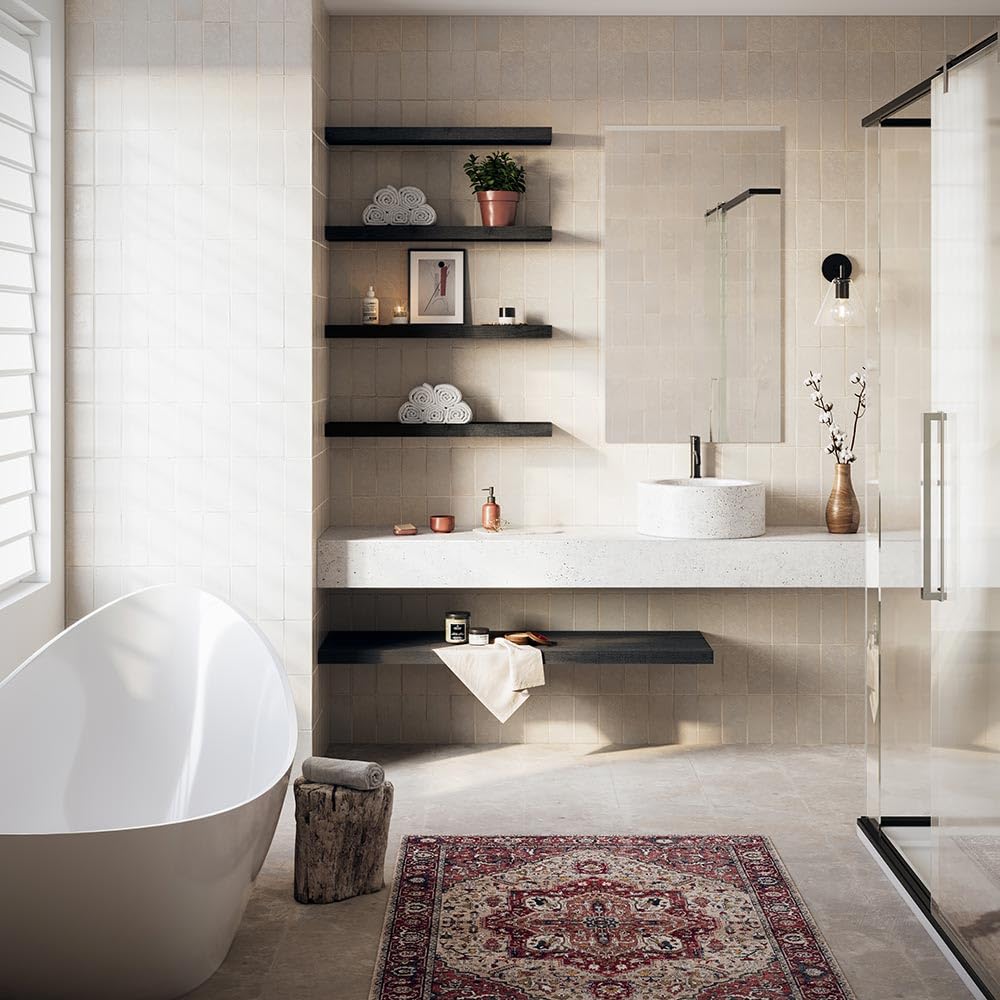 Modern Ember Alma 36 Inch Floating Shelf in Pine | Unfinished | Handcrafted Natural Pine Wood Shelf | Single Bracket Wall-Mounted Fireplace Mantel Shelf | 36” W x 2” H x 8” D Modern Ember