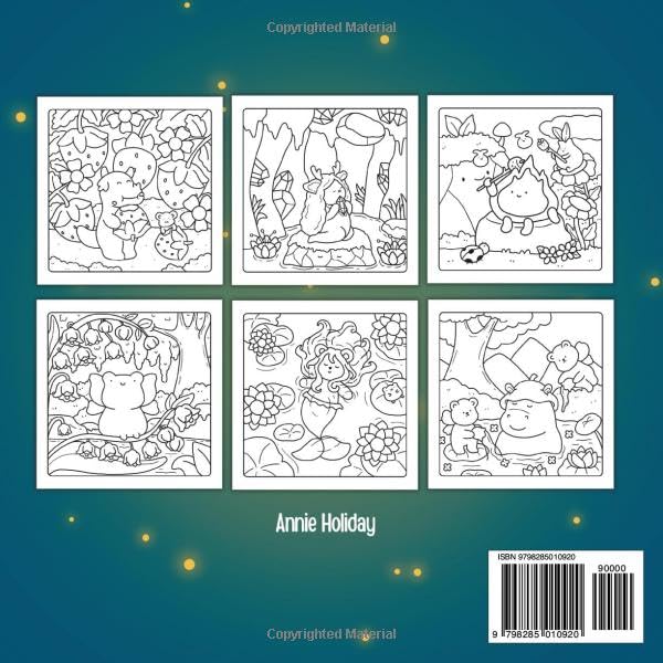 Forest Whimsy: Cute & Cozy Coloring Book for Adults and Teens Featuring Enchanting Forest Spirits, Fairies, Woodland Creatures, and Animals WoodArtSupply