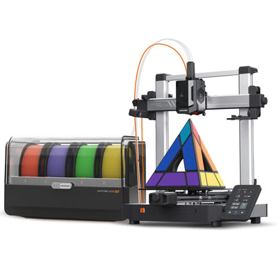 Anycubic Kobra 3 V2 Combo 3D Printer, Smart Multicolor Printing Up to 600mm/s Print Speed, Active Filament Drying Enhanced Auto-leveling for Higher Success Rates, 10.0'' x 10.0' x 10.2'' Printing Size