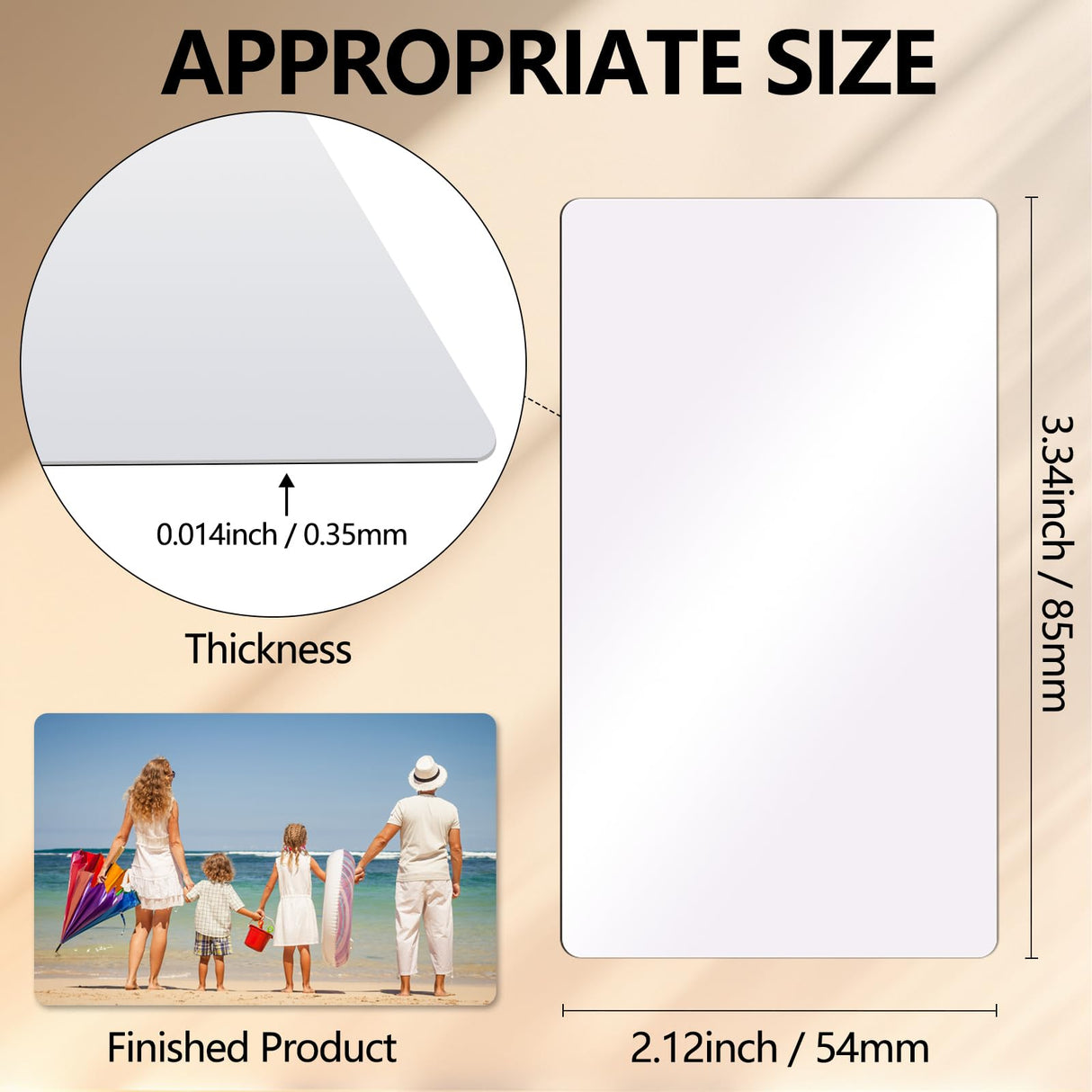 50PCS Sublimation Business Cards,3.34 x 2.12 x 0.014 Inch Blank Sublimation Card,PET Plastic Double sided Sublimation Business Cards for Color UV Print (0.35mm) (50) Cevhzoe