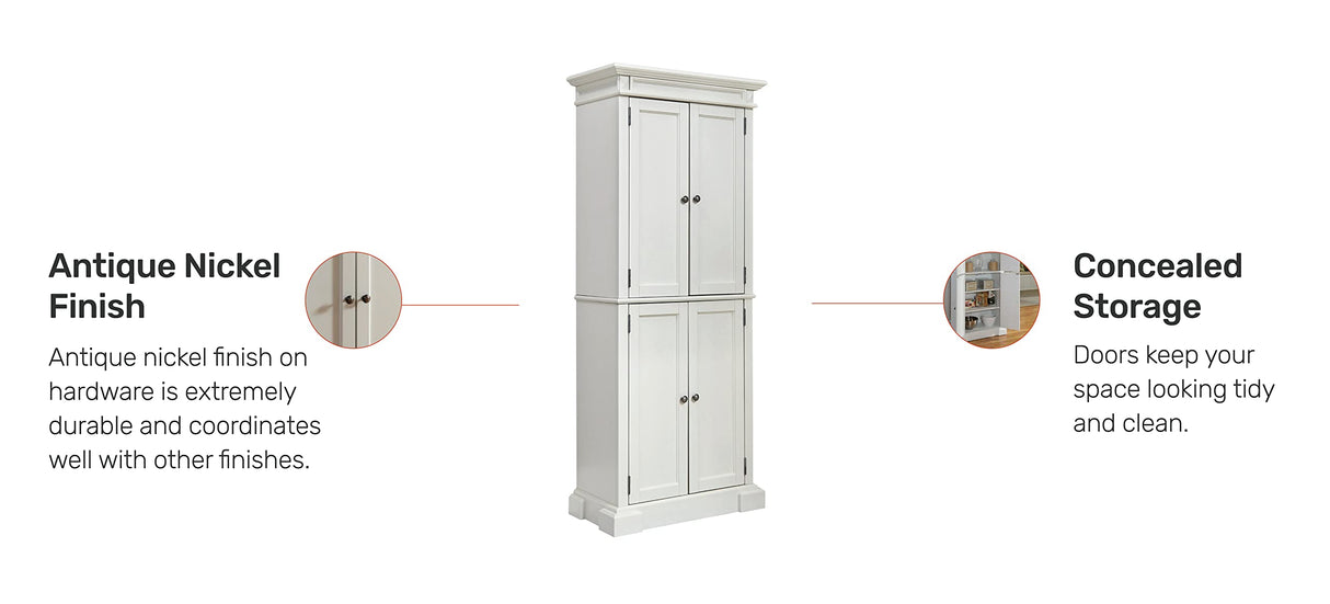 Homestyles Americana Off-White Pantry, 72"H homestyles