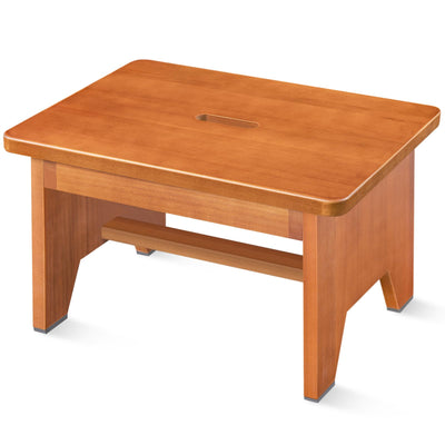 Wooden Step Stool for Adults,9.1''High One Step Stool for High Bed/Kitchen Riser,550 Lbs Beside Step Stool for Elderly Kids-Sturdy/Durable Footstool,Nonslip Stepping Stool for Bedroom/Kitchen/Bathroom