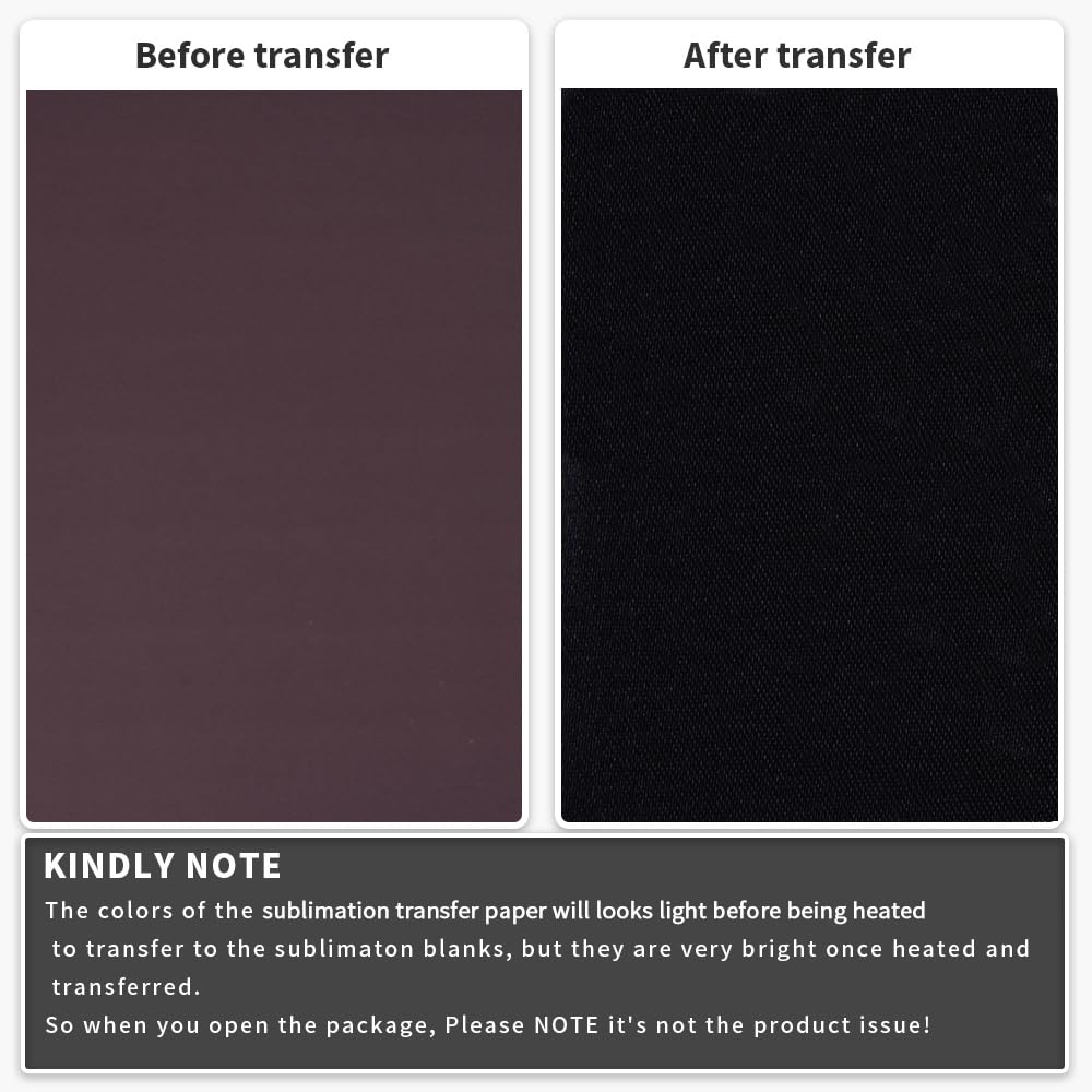 Black Transfer Sheets, 10 Pcs 12"x 12" Solid Plain Color Pre-Printed Sublimation Paper for Heat Press Mug, DIY T- Shirts, Coasters Lucky Goddness