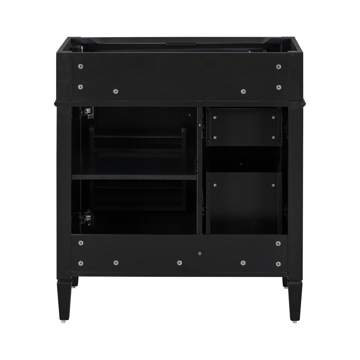 Virubi 30" Bathroom Vanity with Single Sink Combo, Modern Undermount Bathroom Sink Cabinet with 2 Drawers and a Tip-Out Drawer, Freestanding Bathroom Vanities, Soft Closing, Solid Wood Frame Virubi