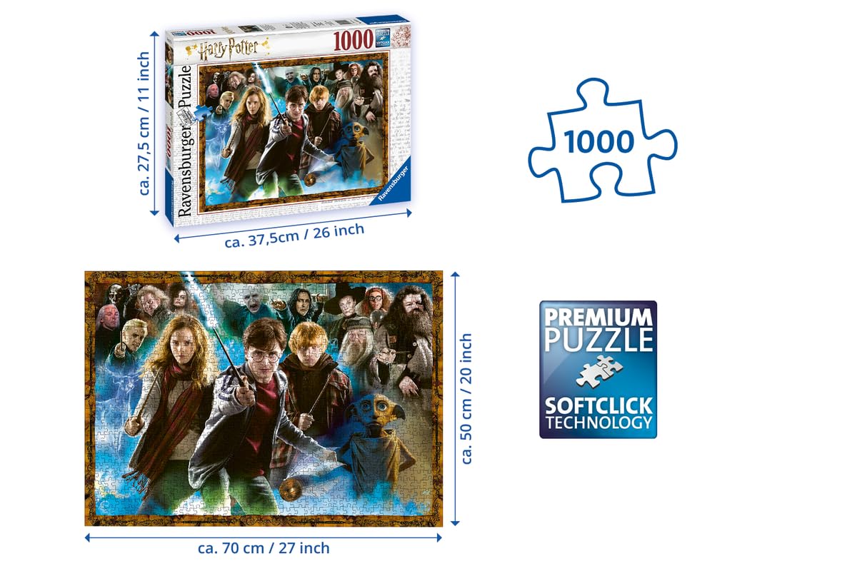 Ravensburger WB Harry Potter 1000 Piece Jigsaw Puzzle for Adults - 12000463 - Handcrafted Tooling, Made in Germany, Every Piece Fits Together Perfectly Ravensburger