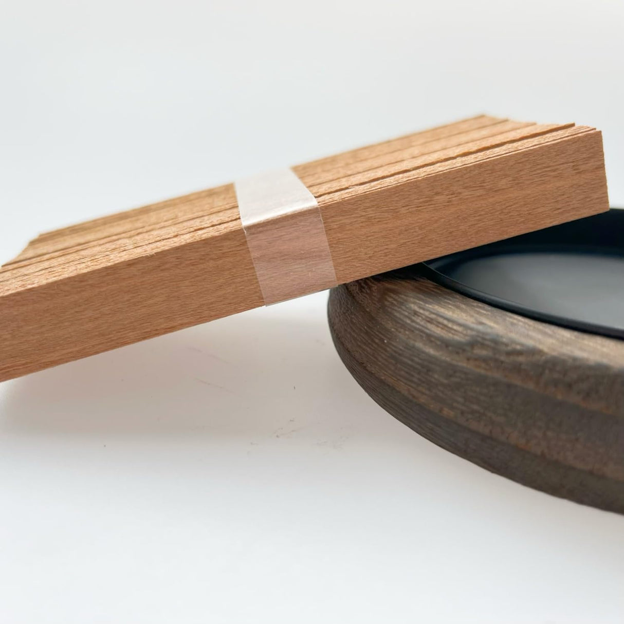 50pcs Wooden Candle Wicks 5.1 X 0.5 Inch Natural Candle Wood Wicks, Smokeless Wood Wicks for Candle Making(Wick Clip not Included) Phinicco