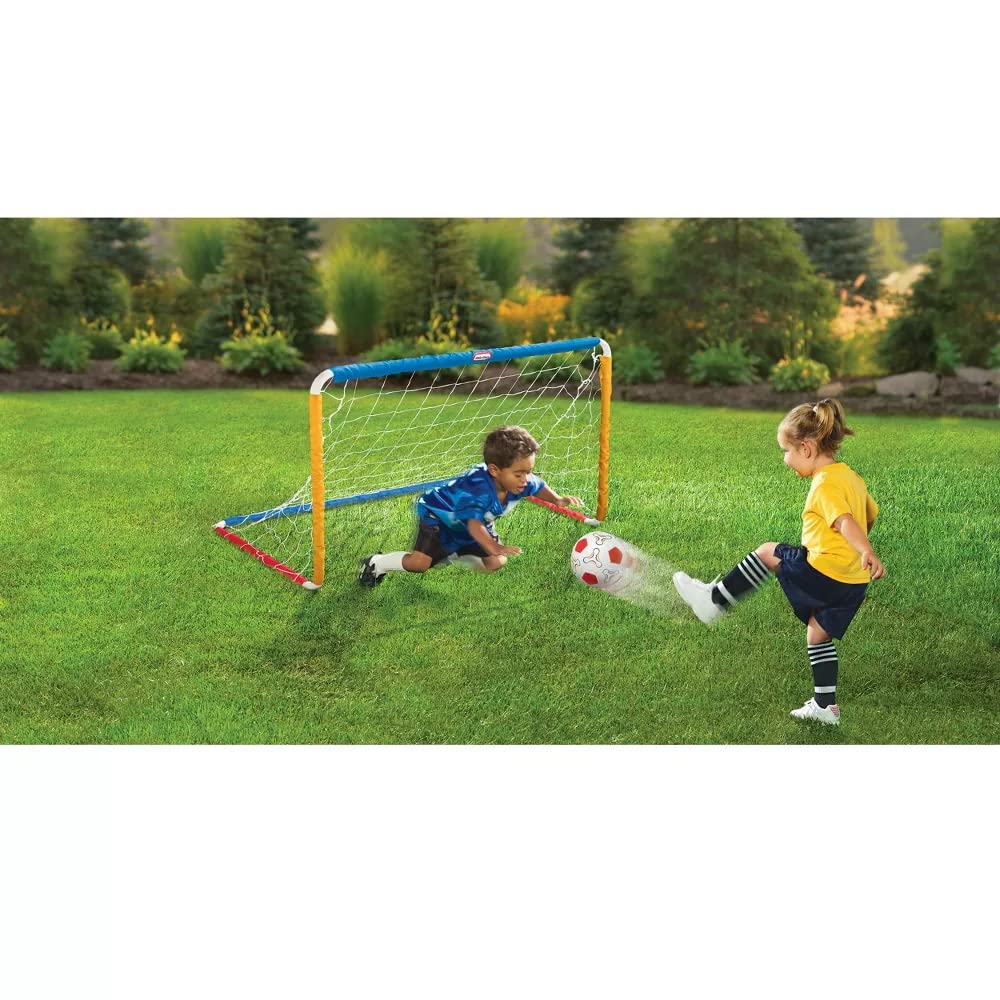 Little Tikes Easy Score Soccer Set Game Outdoor Toys for Backyard Fun Summer Play - Goal with Net, Ball, and Pump Included - Lawn Activities for Kids, Toddlers, Boys Girls Ages 2+ Little Tikes