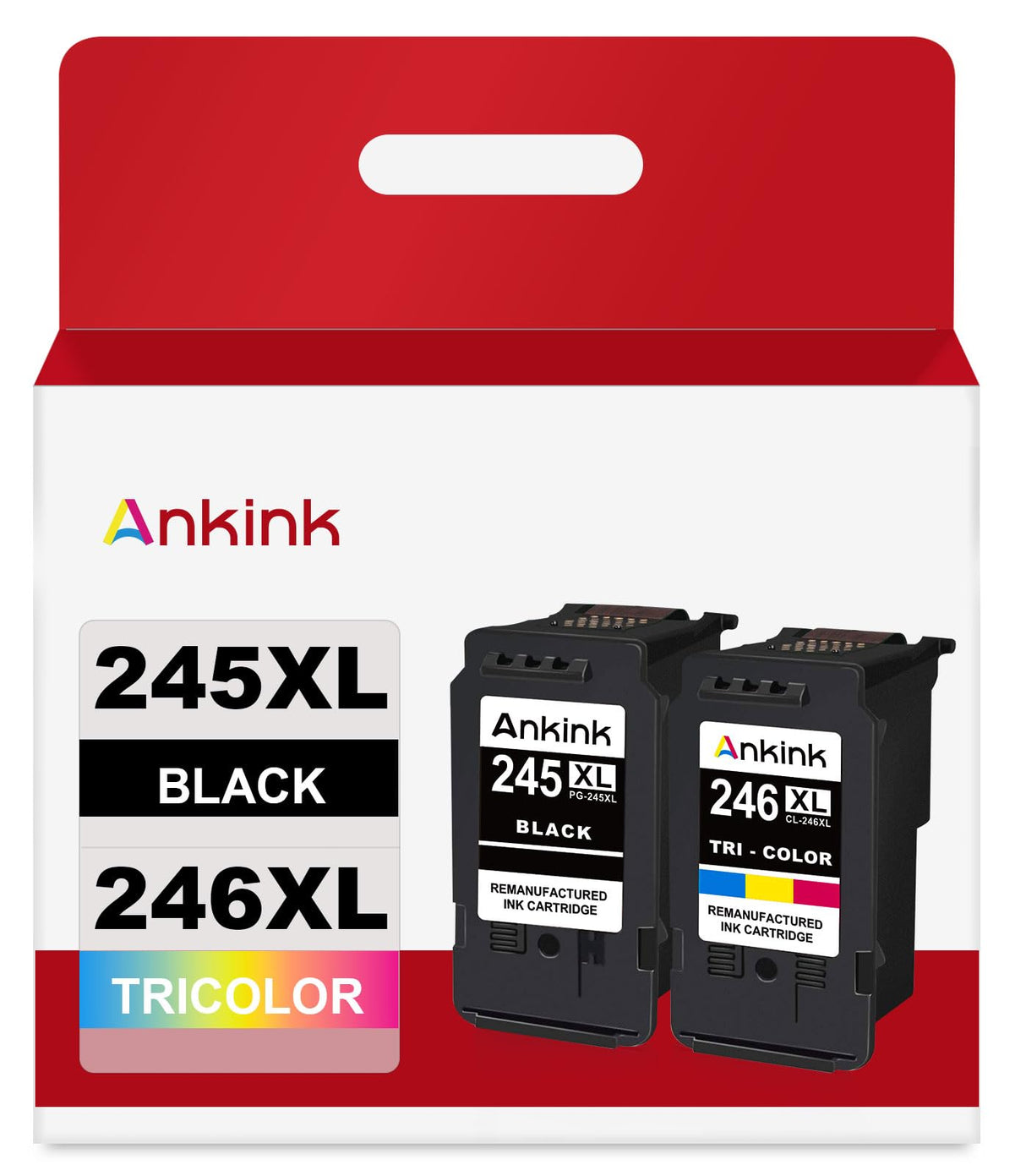 Ankink Compatible Ink Cartridge Replacement for Canon 245XL 246XL Black Color 245 246 PG245 CL246 XL 243 for MX490 TR4520 MG2522 TR4522 TR4500 TS3322 TS3122 TS3300 MX492 TS3320 TS3100 MG2500 Printer Ankink