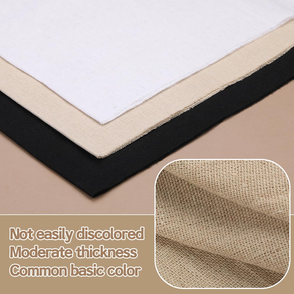 ZXIIXZ White Linen Needlework Fabric, (59In x 19In) Large Size Linen Fabric Cloth Linen Fabric for Making Garment Craft Upholstery Flower Pot Decoration ZXIIXZ