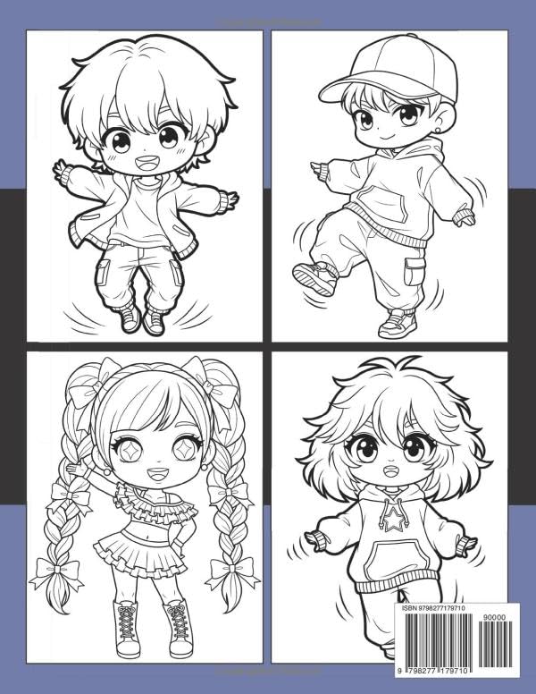 The Big K-Pop Coloʀing Book: Over 60 Fun & Beautiful Designs for Kids Ages 4-8 8-12, Teens, and Fans of All Ages (Luxembourgish Edition) WoodArtSupply