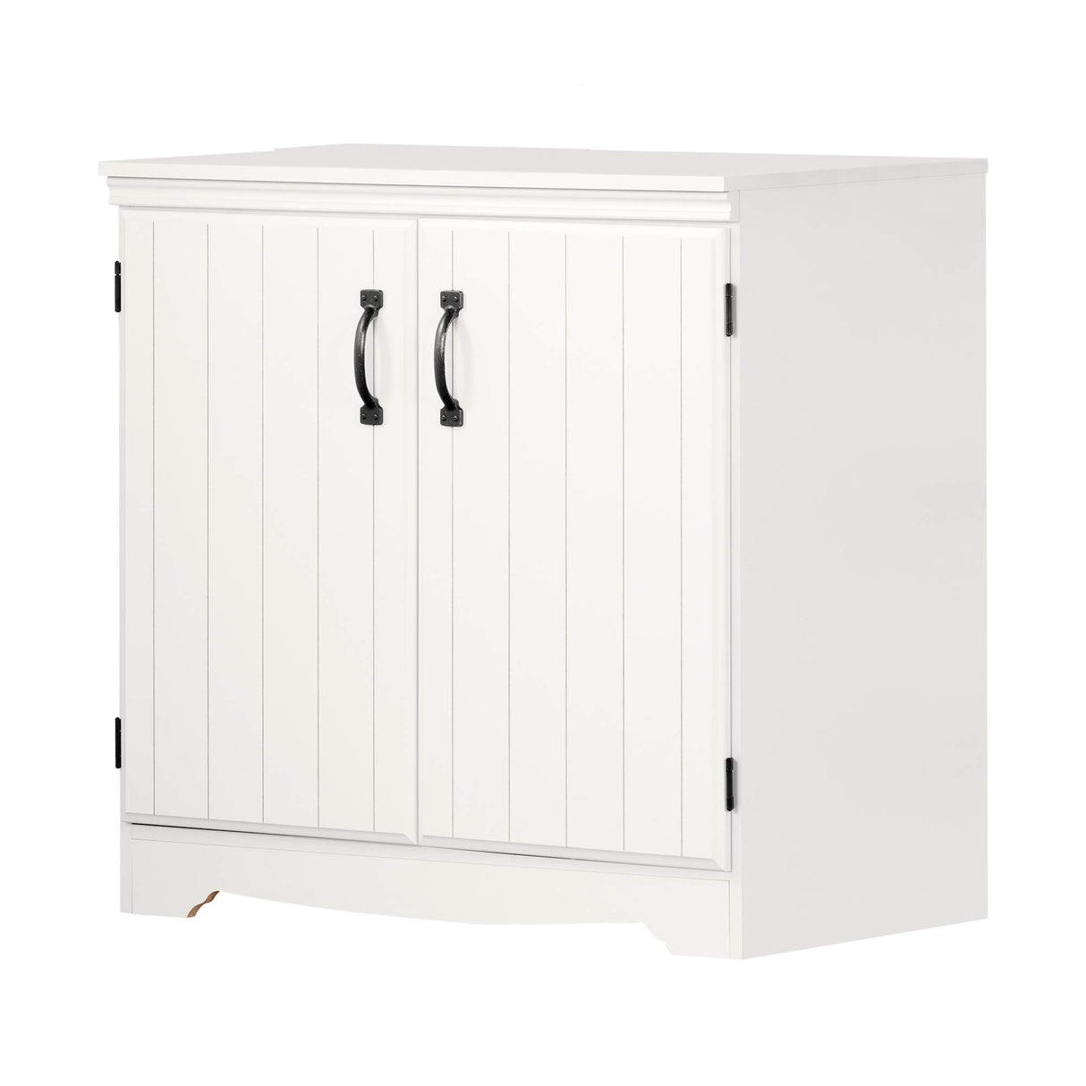 South Shore Farnel 2-Door Storage Cabinet-Pure White, Tall with 4 South Shore