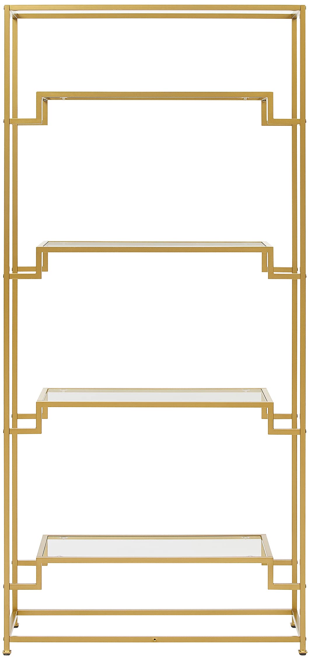 Crosley Furniture Celeste Bookshelf with Glass Shelves, Bookcase Storage, Gold Crosley Furniture