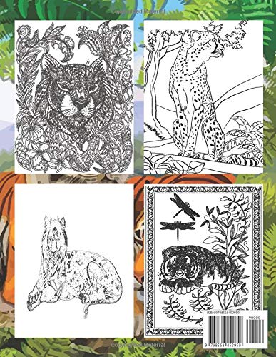 TIGER COLORING BOOK: An Adult Tiger Coloring Book With 29 Beautiful Tiger designs for stress relieving and relaxation Majosta