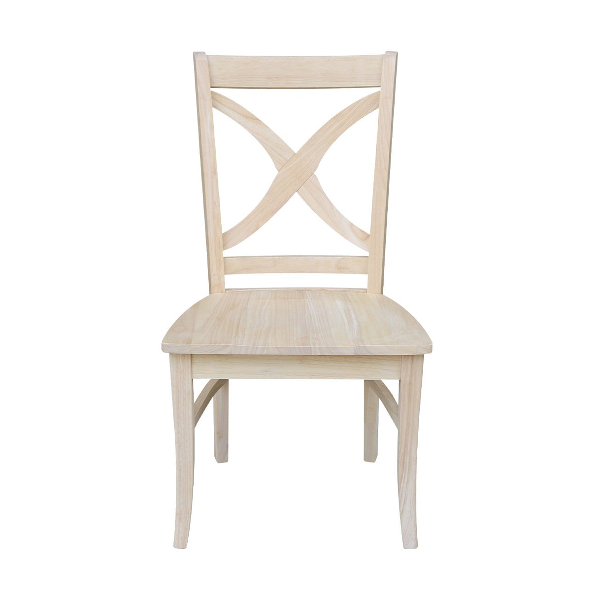 International Concepts Vineyard Curved X Back Dining Chair, Unfinished IC International Concepts