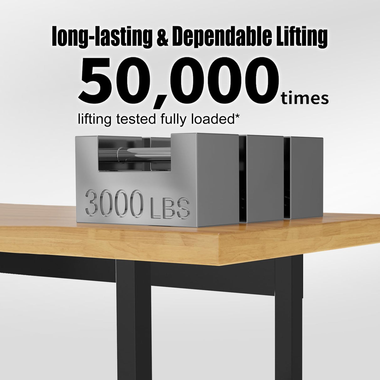 48” Adjustable Work Bench, Heavy Duty Work Table for Workshop, Garage, 3000 Lbs Capacity Maemttes