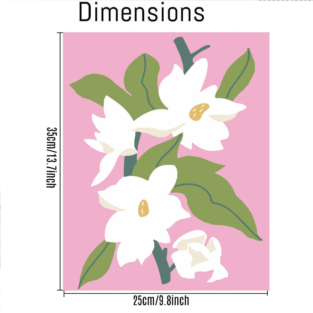 cupmod Flower Paint by Numbers for Adults Kids Beginners,Easy Acrylic Paint by Number Kits on Canvas Without Frame,Oil Painting Kits Present for Home Wall Decor 9.8x13.7inch cupmod