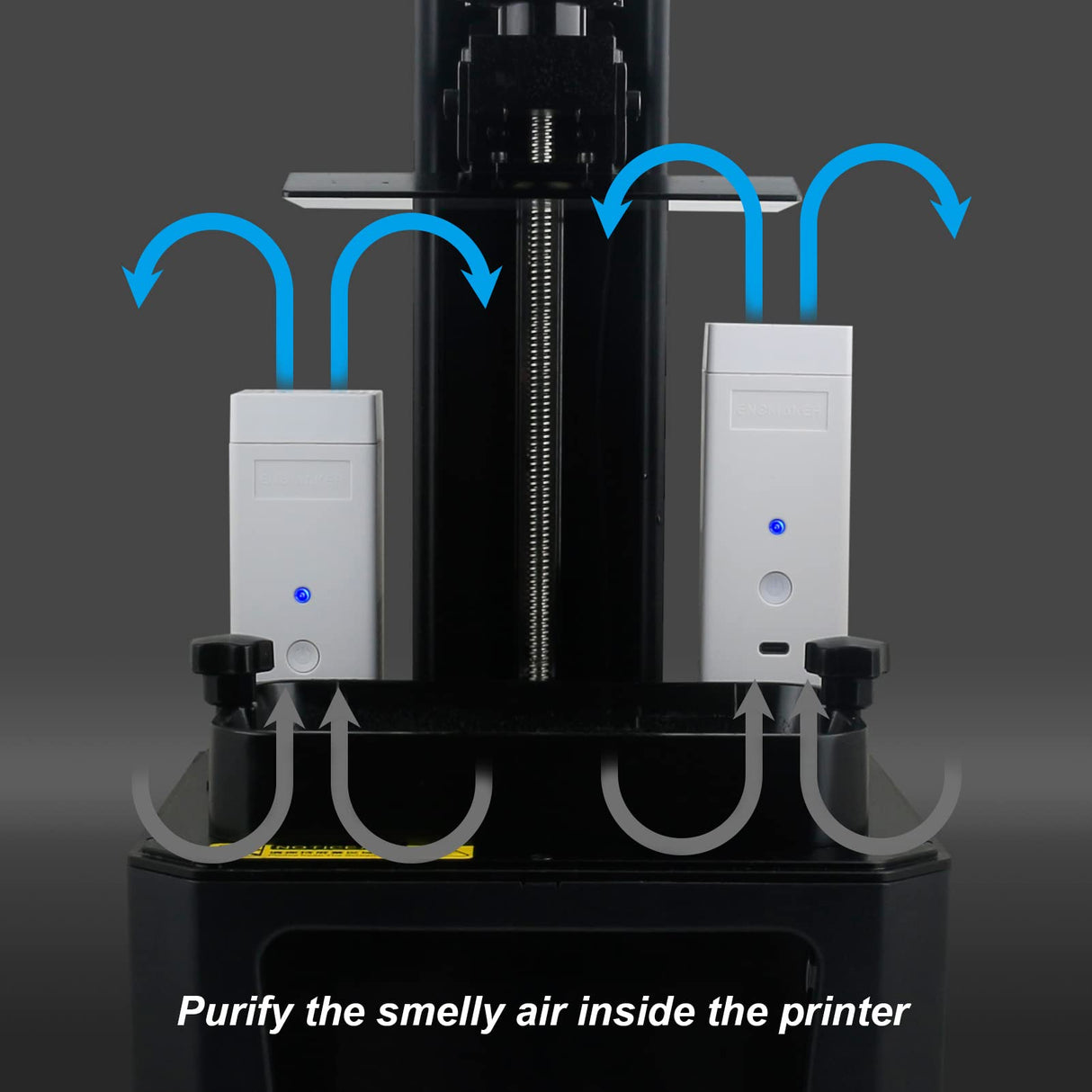 ENOMAKER Resin Air Filter Fan Machine with Activated Carbon Block Replacement for Anycubic Elegoo Creality LCD DLP MSLA 3D Printers (Pack of 2) ENOMAKER