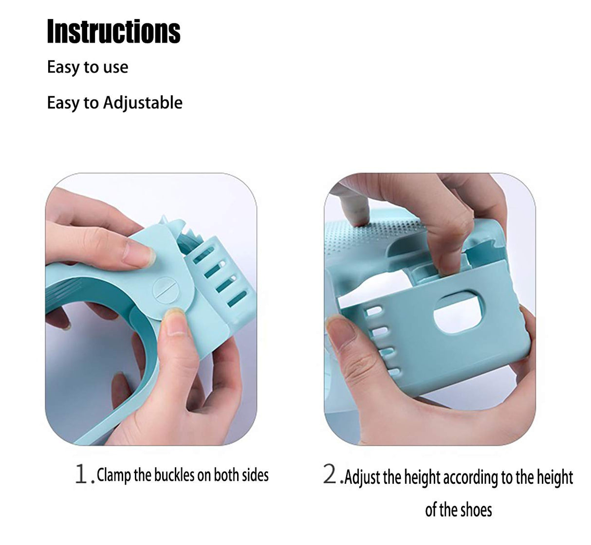 RISETEX 12 Pack Shoe Slots Organizer, Adjustable Double Layer Shoe Stack Sandals Rack, 50% Space-Saving Storage Shoe Stacker Holder for Closet Organization RISETEX