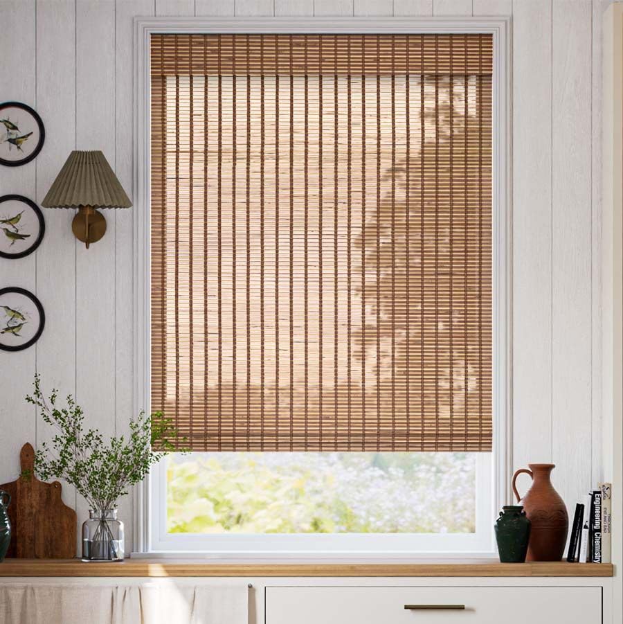 SelectBlinds Bamboo Shades | Woven Wood Blinds for Windows Classic Cordless, Sample Kit SELECT BLINDS
