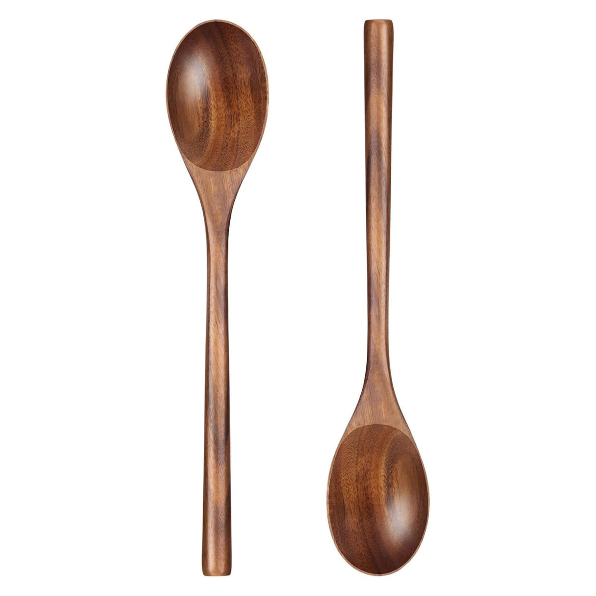 HANSGO 2PCS Wooden Cooking Spoons, Large Wooden Cooking Spoons Wooden Kitchen Utensil for Cooking Serving Mixing HANSGO