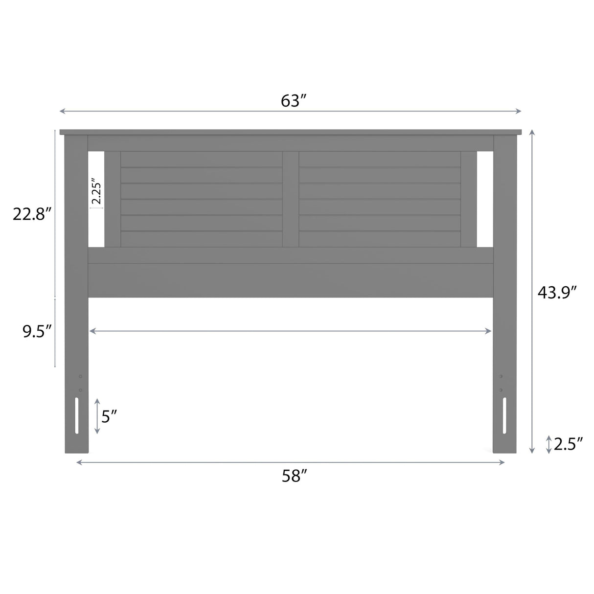 ComfIQ Serene Queen Size Wood Headboard Shiplap-Inspired Panel Design in a Stained Pine Finish ComfIQ