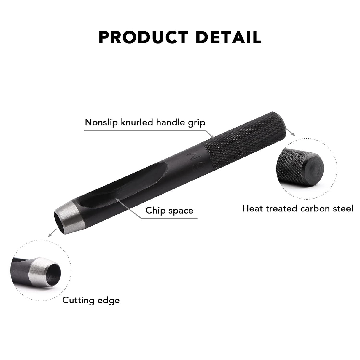 Tlimus 9 Pieces Heavy Duty Round Punch Set(3mm-12mm) with a Free Cutting Pad, Leather Hole Punch Set with Storage Case is Widely Used in Watch Straps, Belts, Cloth, Leather Gaskets(9 Black) Tlimus