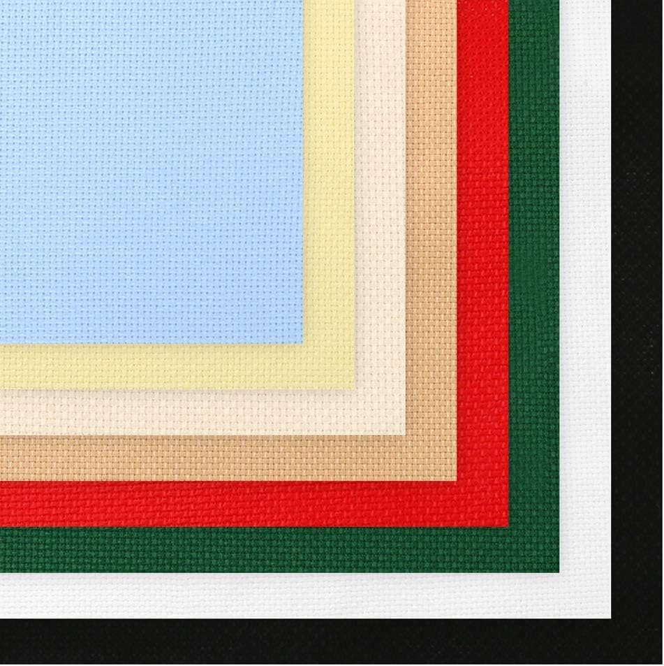 Caydo 8 Pieces Aida Cloth 8 Color 14 Count Classic Reserve Cross Stitch Fabric, 12 by 18-Inch Caydo