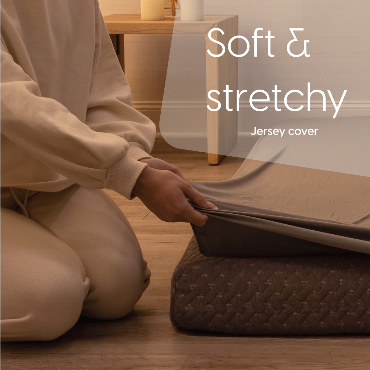 Fitted Sheet for The Milliard Trifold Mattress, Super Soft and Cozy Washable Grey Sheet (Full, 6") Milliard