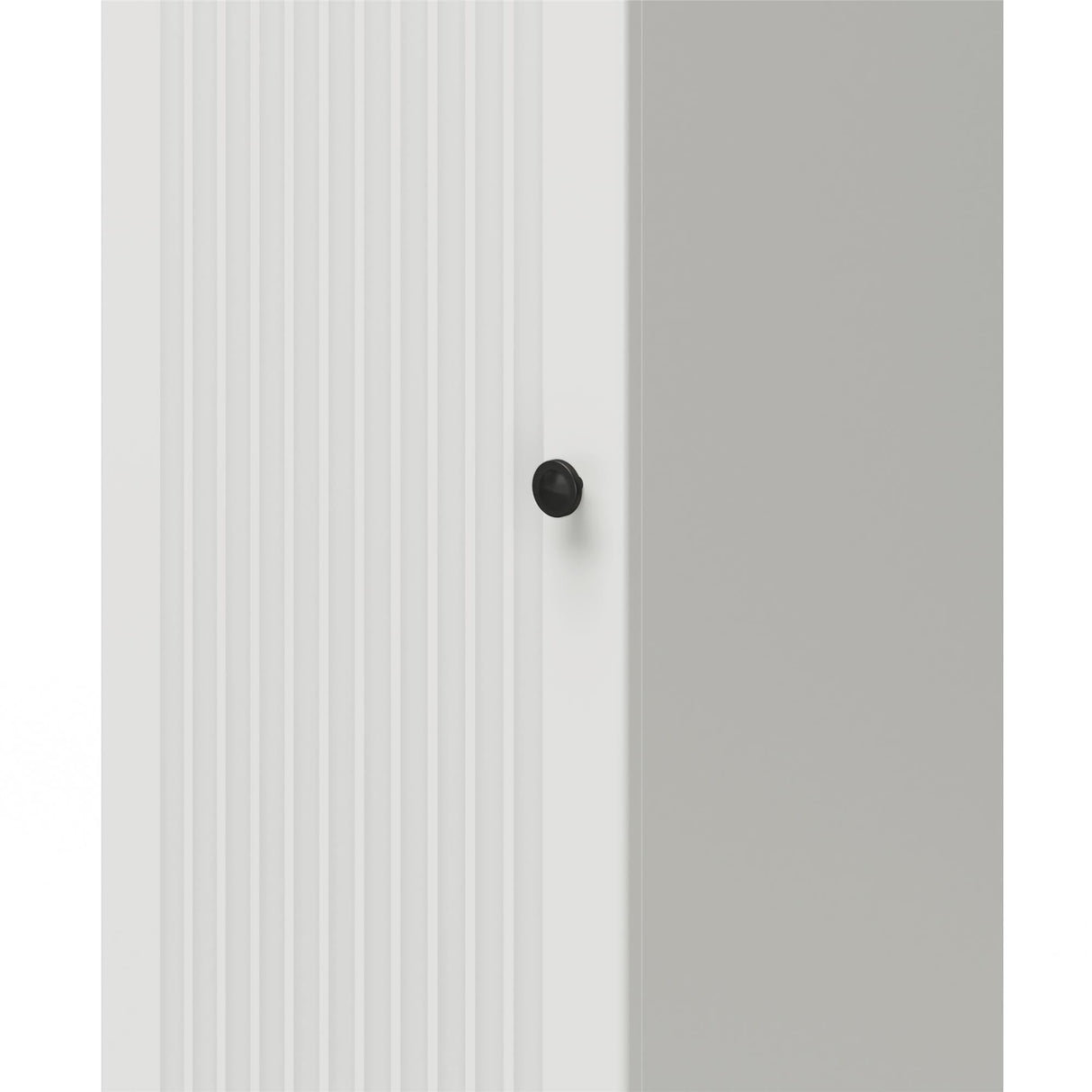 SystemBuild Evolution Kendall Utility Storage Cabinet, 16" Wide, Fluted White SystemBuild