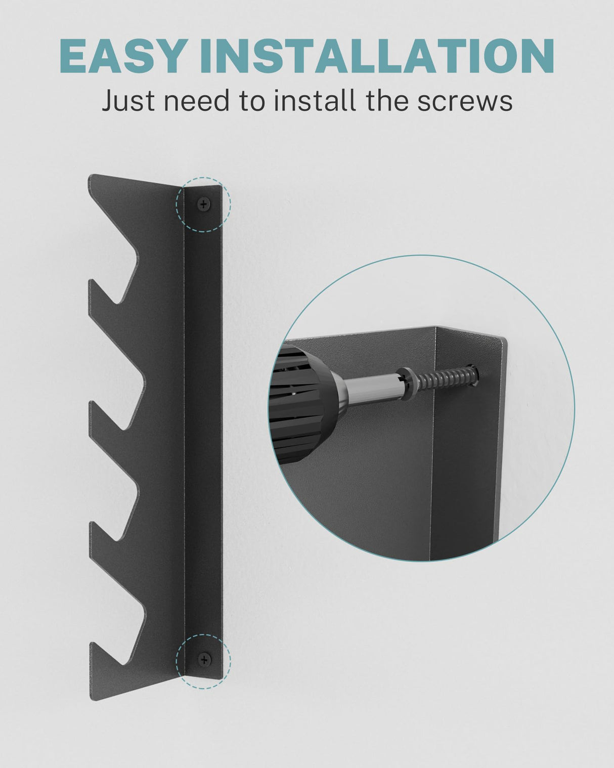 JivaJot Garage Tool Organizer Wall Mount, Shed Yard Organization Racks for Walls, Horizontal Tool Racks, Shovels and Rakes, 2FT JivaJot