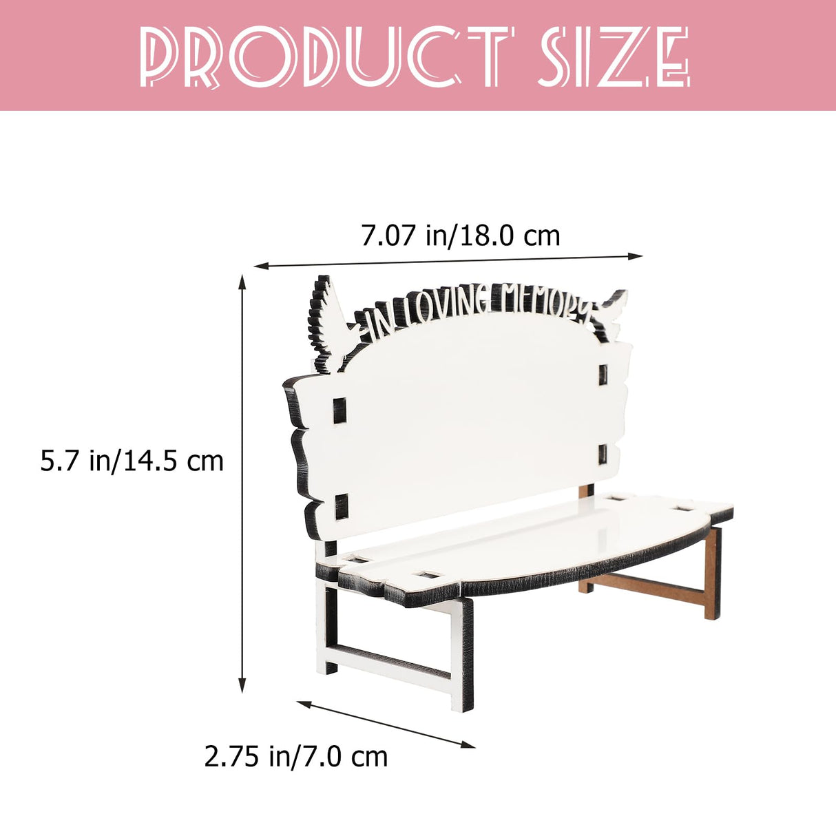 Tofficu White Embryo Chair Heat Transfer Memory Bench Diy Photo Frame Sublimation Blank Heat Press Blanks Table Decorations for Dining Table Heat Transfer Blank Wood Christmas Billet Tofficu