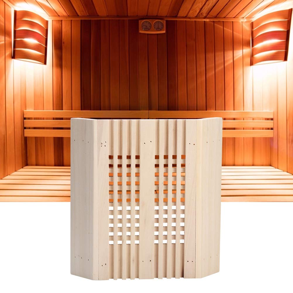 Mumusuki Sauna Headrest Light Cover Room Explosion-Proof Lamp Protection Cover Square Wood Corner Lamp Shade Light Cover Sauna Accessories Home Steam Mumusuki