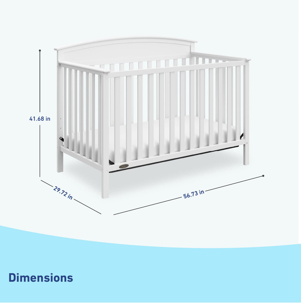Graco Benton 5-in-1 Convertible Crib (White) – GREENGUARD Gold Certified, Converts from Baby Crib to Toddler Bed, Daybed and Full-Size Bed, Fits Standard Full-Size Crib Mattress Graco