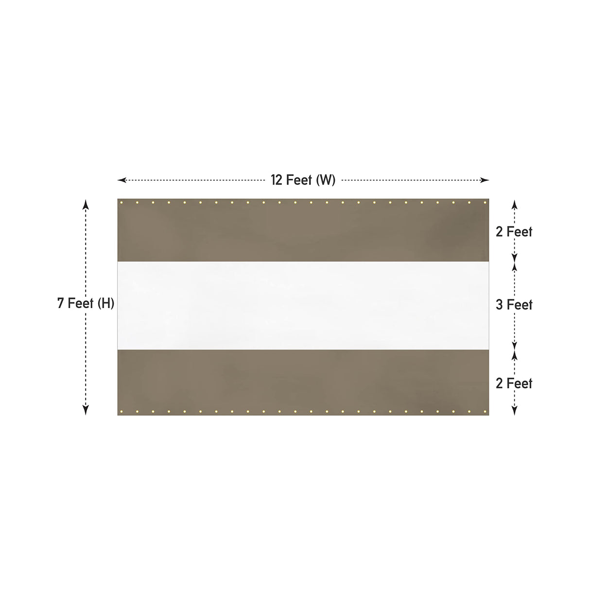 Covers & all Outdoor Clear Panel Curtain, 12 oz Vinyl Outdor Curtains for Patio, Waterproof & Weather Resistant Tarp with Brass Grommets for Pergola, Porch, Gazebos, Balcony (7' H x 12' W Feet, Beige) Covers & All