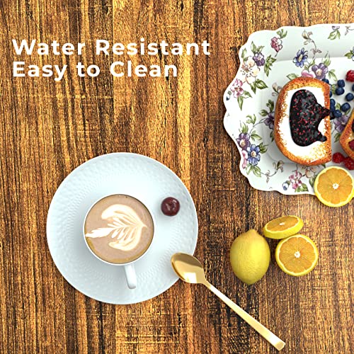 GreenForest Coffee Table with Round Corner, Farmhouse Center Table with 2-Tier Storage Shelf X-Frame Design for Living Room, 39 inch Walnut GreenForest