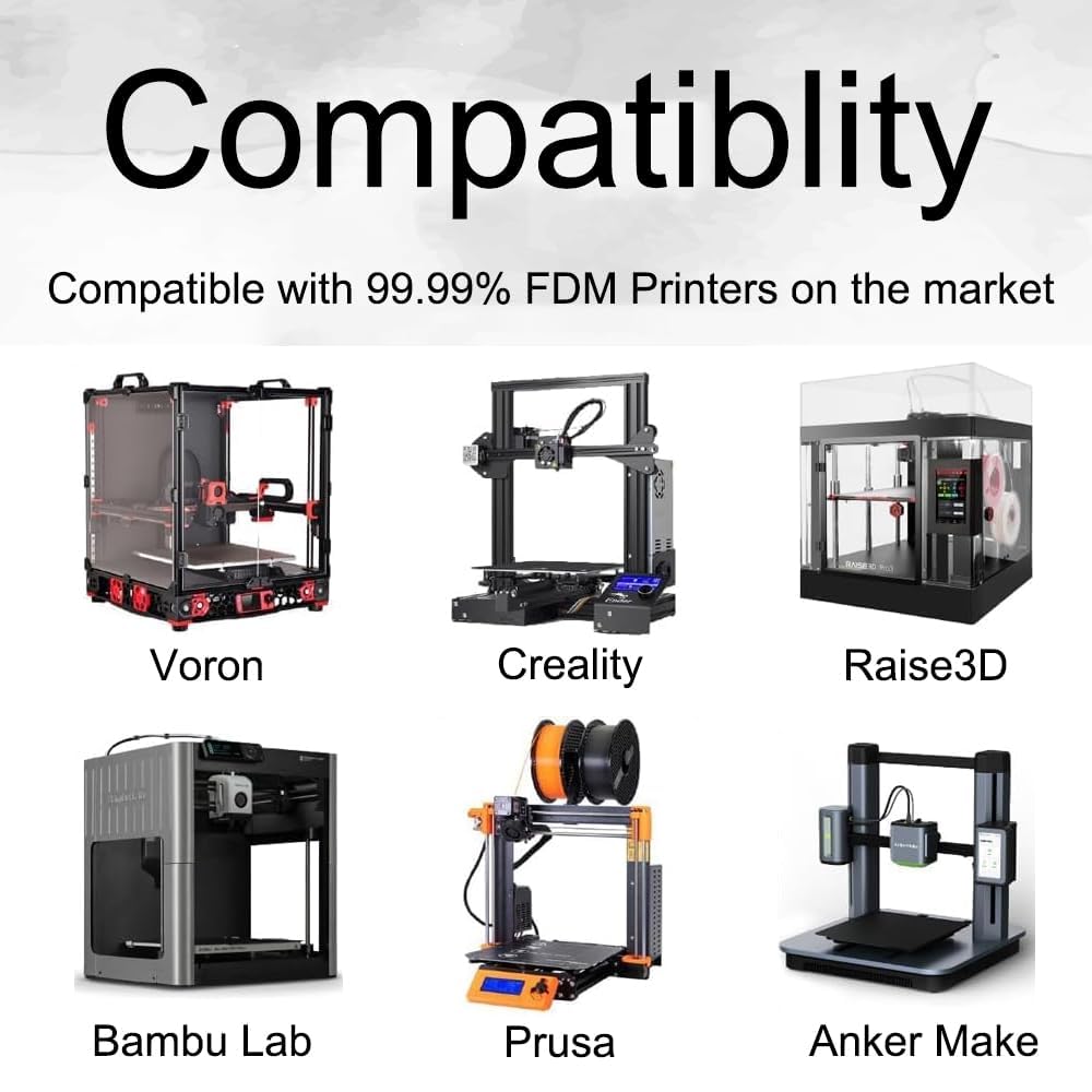 Wellshow PC Filament 1.75mm, Polycarbonate Filament,Tough and Heat Resistant 95C, PC Black 1kg(2.2lbs) WELLSHOW