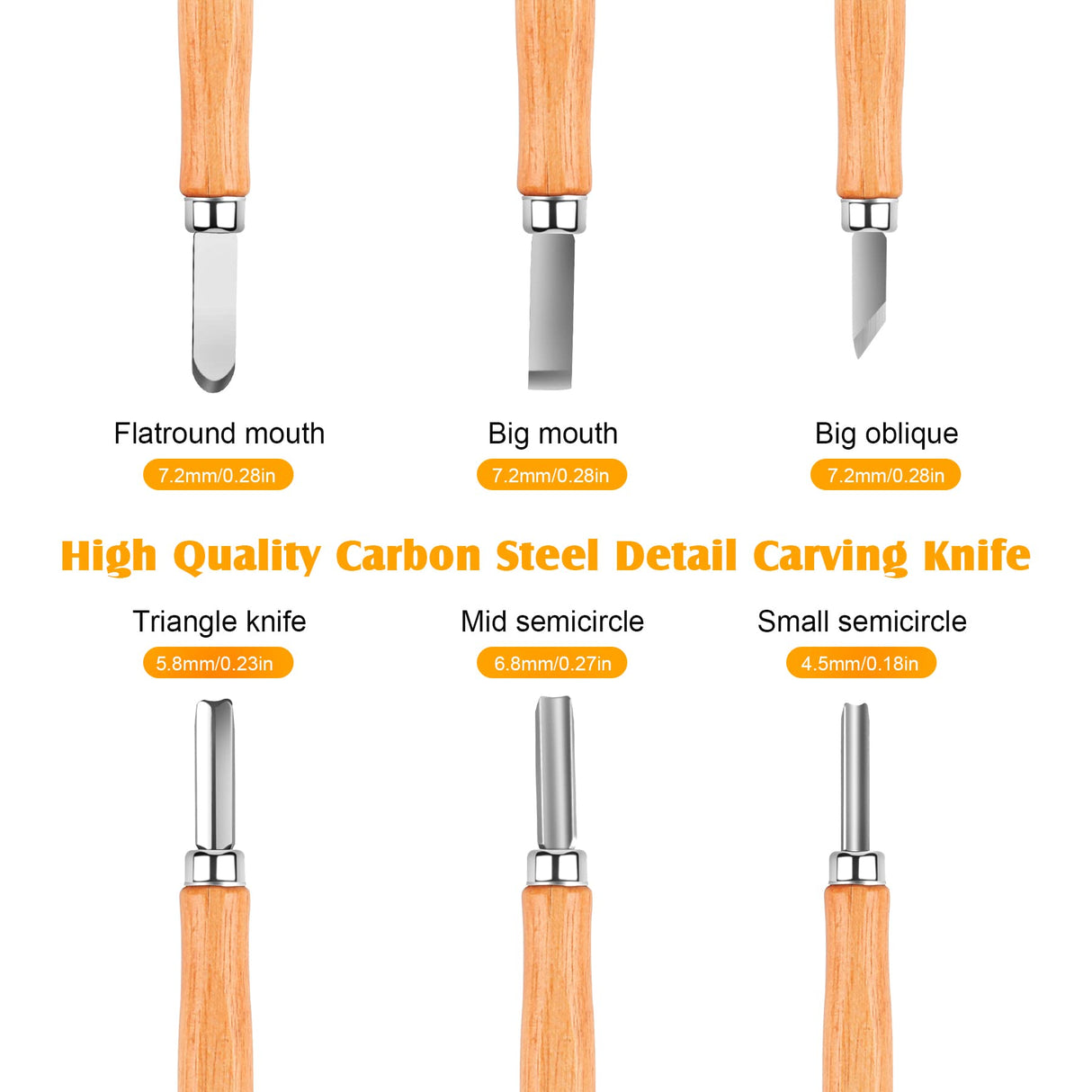 26-in-1 Wood Carving Kit with Detail Wood Carving Knife, Whittling Knife, Wood Chisel Knife, Gloves, Carving Knife Sharpener for Spoon, Bowl, Kuksa Cup (26PCS) Olerqzer