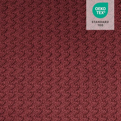MCombo Large Power Lift Recliner Chair Sofa with Massage and Heat for Big and Tall Elderly People, 3 Positions, Cup Holders, and USB Ports, Fabric 7549 (Large, Burgundy)