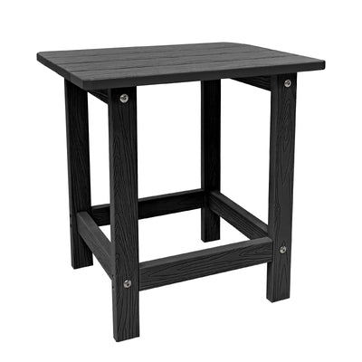Meluvici Outdoor Side Table, HDPS Single Adirondack Side Table Weather Resistant, Outdoor Table for Adirondack Chair, Outside End Table for Patio, Pool, Deck, Porch, Outdoor or Indoor Use, Black