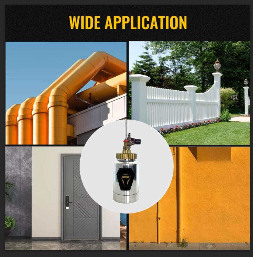 Spray Paint Pressure Pot Tank,2L Paint Sprayer for House Painting,2mm Nozzle Pressure Pot Spray Gun,10FT Air & Fluid Hose,Air Pressure Paint Pressure Pot Architecture Construction Automotive,45PSI Max YESMRO