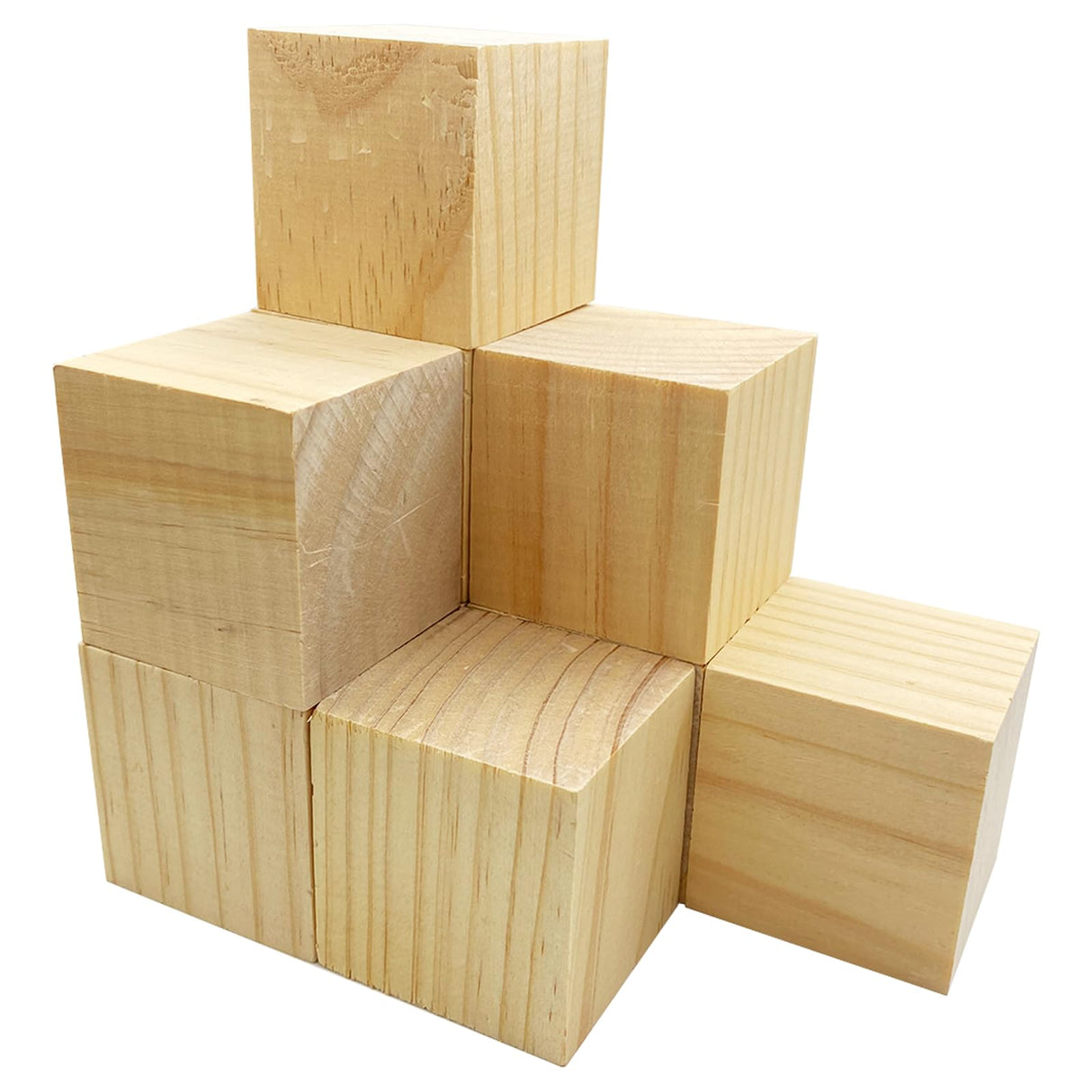 MUXGOA Wood Blocks for Crafts,2 Inch Unfinished Wooden Cubes Natural Wood Blocks for Crafts Making & DIY Projects & Decor(Pack of 9) MUXGOA