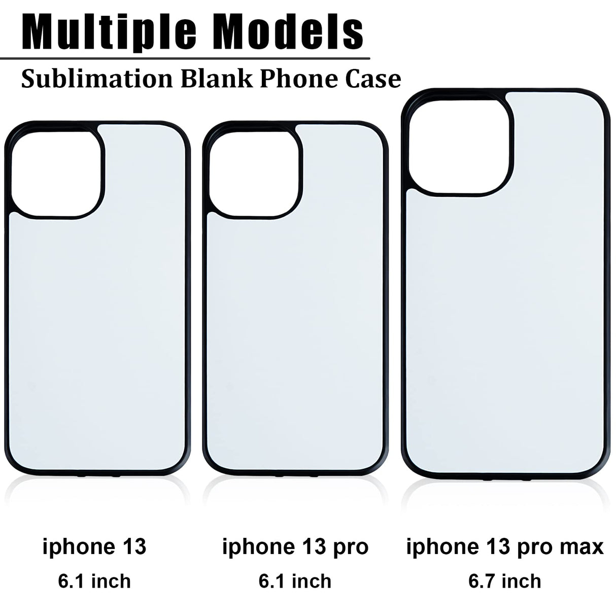 Konohan 6 Pieces Sublimation Blank Phone Case Cover Blank Printable Phone Case for DIY Customize Heat Press Rubber Protective Case (Compatible with iPhone 13) Konohan