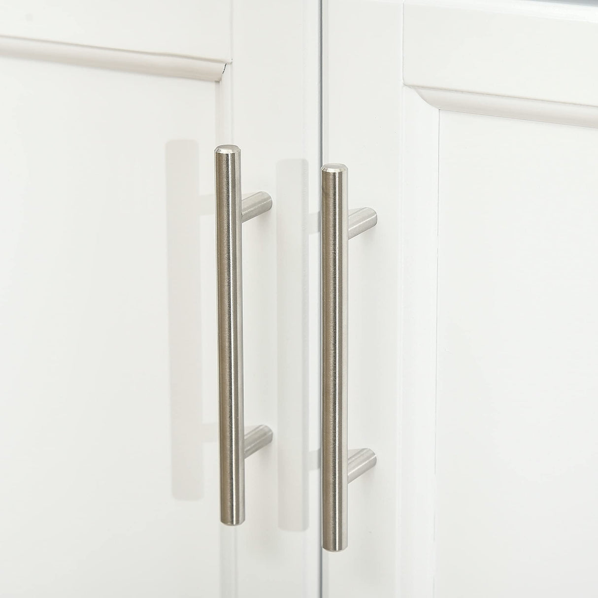 HOMCOM Kitchen Island on Wheels, Rolling Kitchen Cart with Stainless Steel Countertop, Drawer, Towel Rack and Spice Rack, Utility Storage Trolley, White HOMCOM