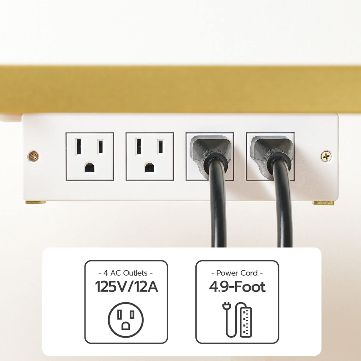 HOOBRO Corner TV Stand with Power Outlet for TVs up to 60", Modern 55" Corner TV Console Table with Open Shelves, Tempered Glass Media Entertainment Center for Living Room, Bedroom, Gold GD143UDS01 HOOBRO
