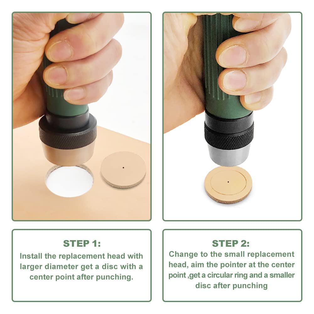 SENROG 12 in 1 Hole Punch Set, Hollow Punch Set for Leather, Gasket Hole Punch Set, Rubber Hollow Hole Punch Set, Plastic Sheet Gasket Punch Set, 3/16'' to 1-1/4'' Hole Punch Kit with Handle SENROG