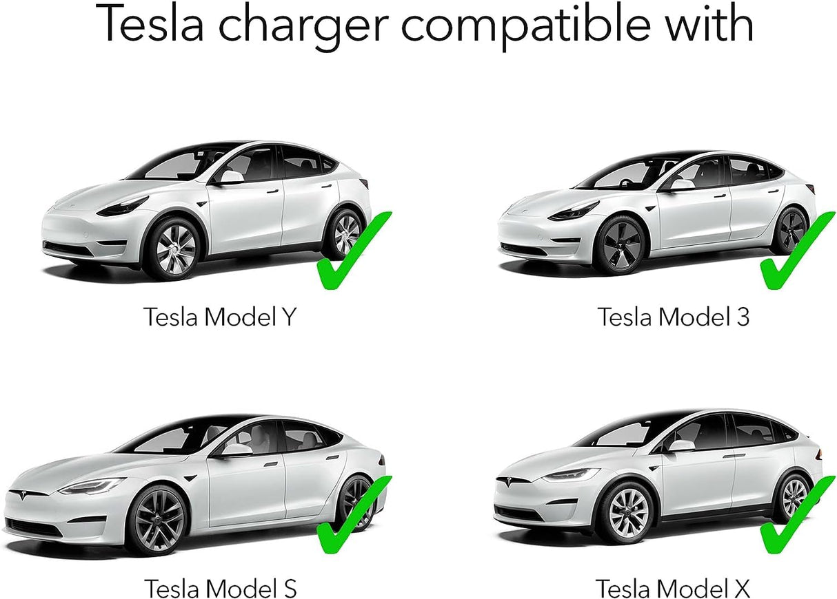 Lectron Level 2 Tesla Charger - 240V, 40 Amp, NEMA 14-50 Plug, 16 ft Extension Cord - Portable Electric Car Charger for Tesla - Compatible with All Tesla Models 3/Y/S/X Lectron