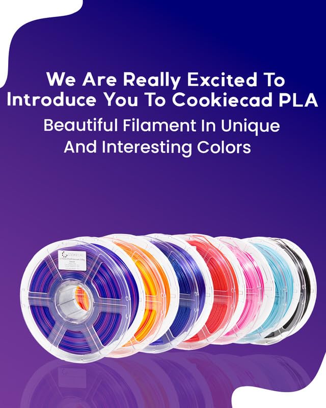 Cookiecad PLA Filament 1.75mm 1kg Rainbow Multicolor 3D Printer Filament - Sunset PLA Cookiecad