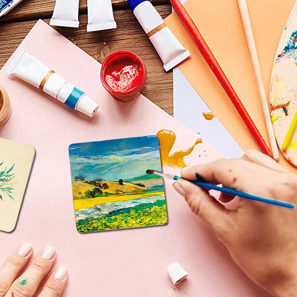 ZQYYQZ 30PCS 4x4 Inch Wood Squares, Unfinished Blank Natural Square Wood Pieces Wooden Cutouts for DIY Crafts Painting, Scrabble Tiles, Coasters, Home Decoration ZQYYQZ